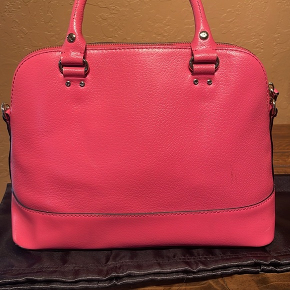 Kate Spade Sadie Pink Pebbled Leather Satchel/Crossbody Bag - Picture 7 of 11